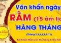 Văn khấn ngày rằm cúng gia tiên và các vị thần linh